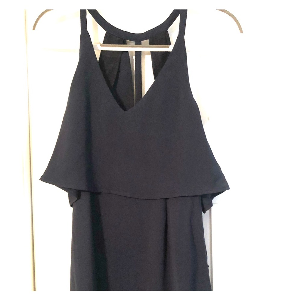Tobi navy blue thigh length dress with flowing top